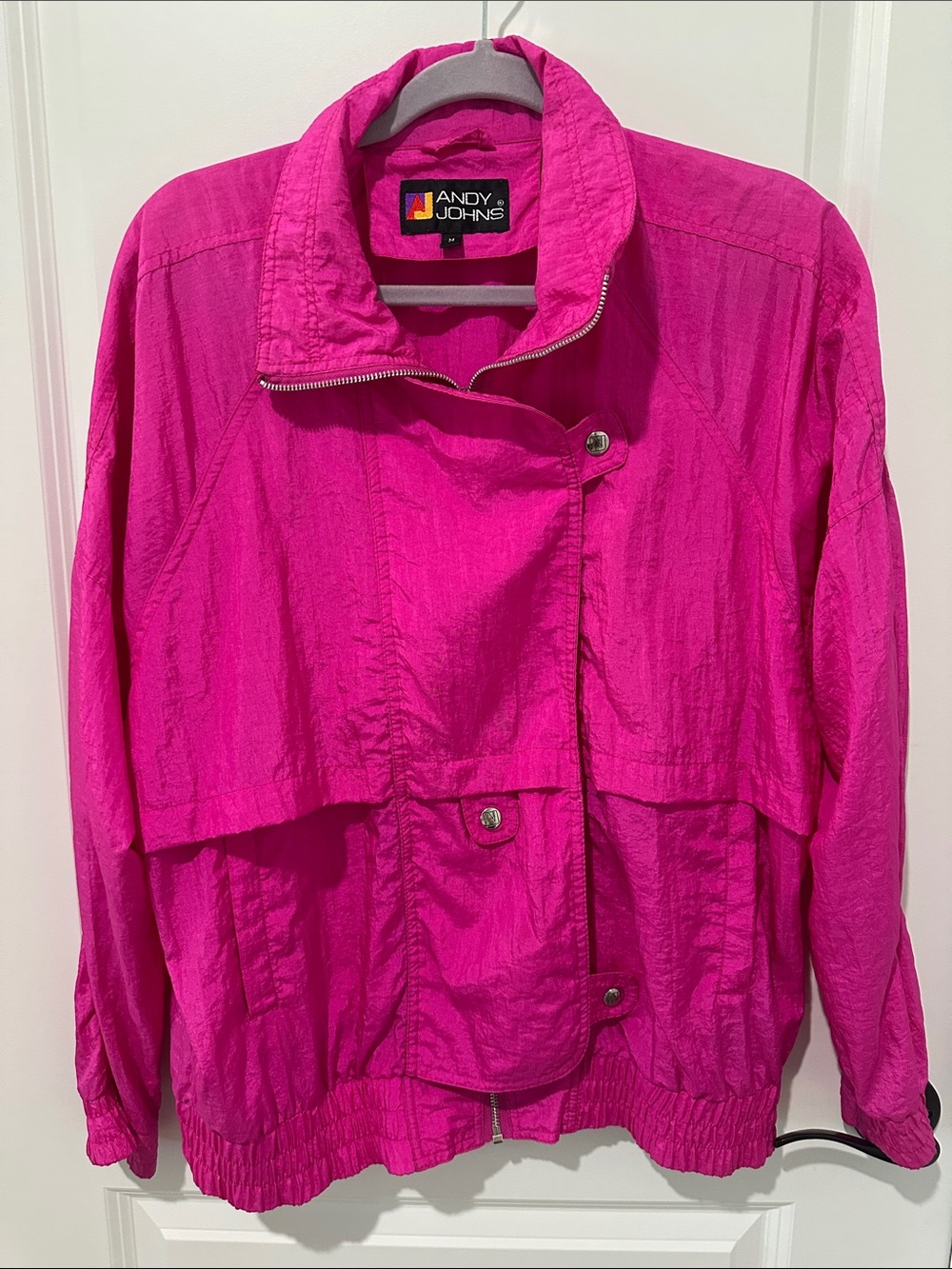 Vintage Andy Johns Windbreaker Jacket Pink M